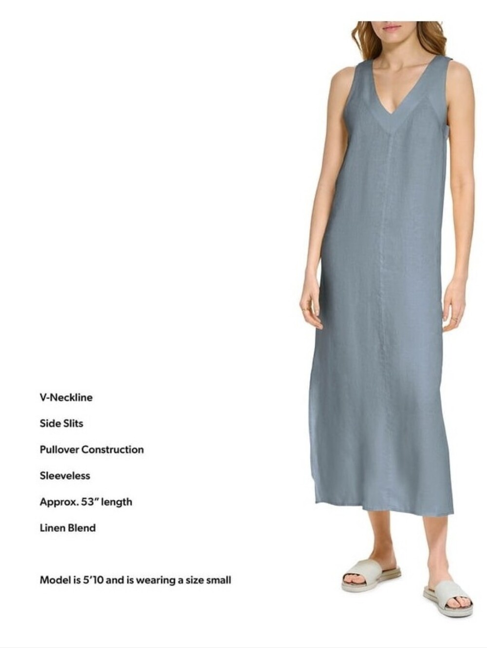 (6) Dkny ladies linen Maxi dress